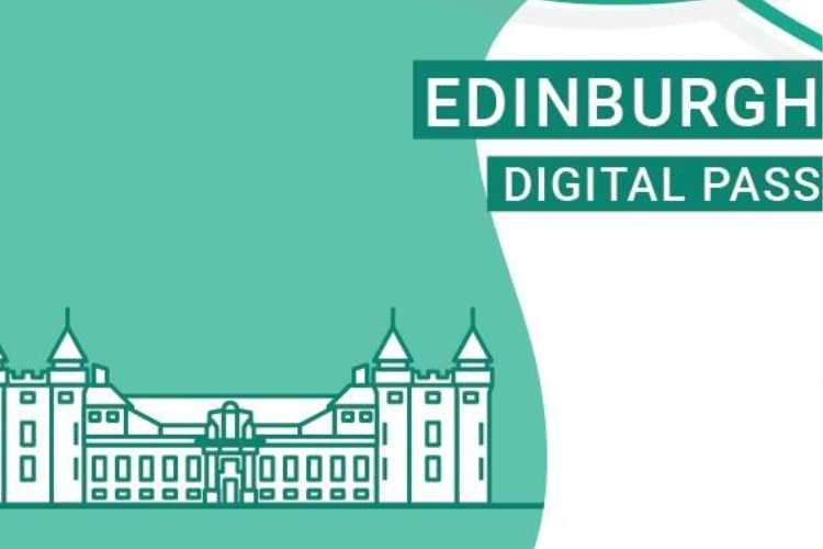 Graphic layout display of the official Edinburgh Pass highlighting multi-attraction entry benefits.